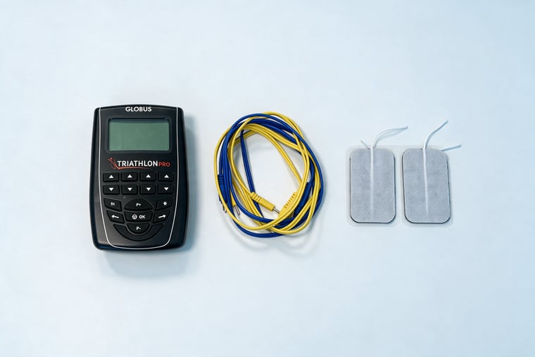 Elektrostimulator Globus Triathlon Pro s kabli in elektrodami